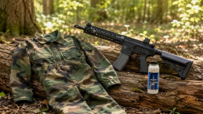 Airsoft equipment & 1000 bbs included