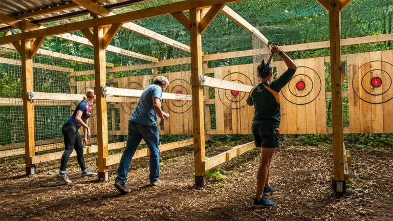 Axe Throwing - Seven individual separated throwing bays