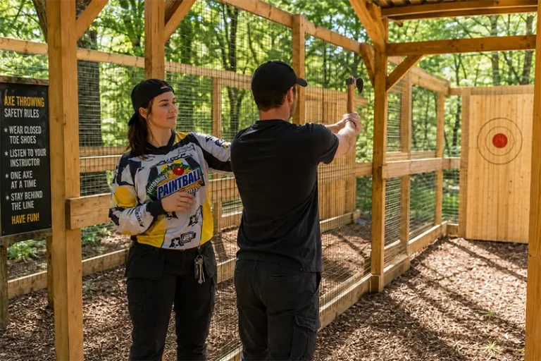 Axe Throwing - two handed technique when needed